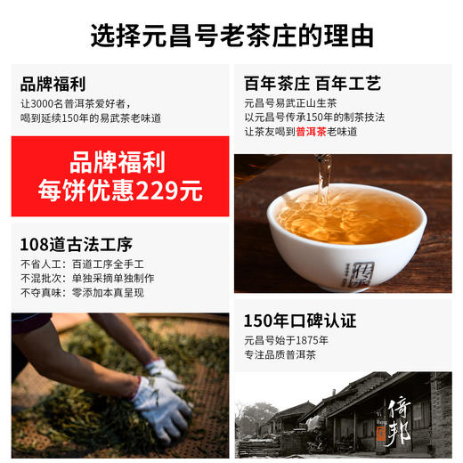 【百万补贴】元昌号2019年易武正山生茶357克 商品图1