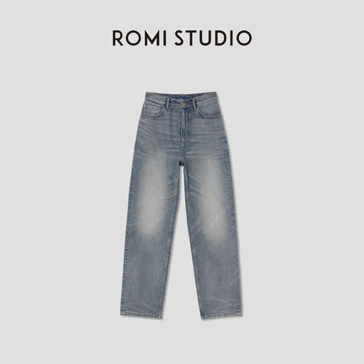 ROMI STUDIO“复古怀旧”土耳其进口斜纹肌理感牛仔裤 RW24AX80915 商品图0