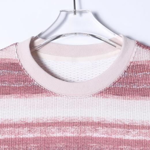 67993SDSA男士秋冬新款痞帅男装极简风撞色条纹圆领针织卫衣慵懒风百搭 商品图2