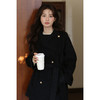 鹿向南「凭案煮茶」黑色气质双面毛呢外套秋冬季新款优雅通勤上衣 商品缩略图0