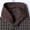 SDSA男士秋冬新款痞帅男装美式撞色格子拼接连帽衬衫宽松时尚衬衣 商品缩略图1