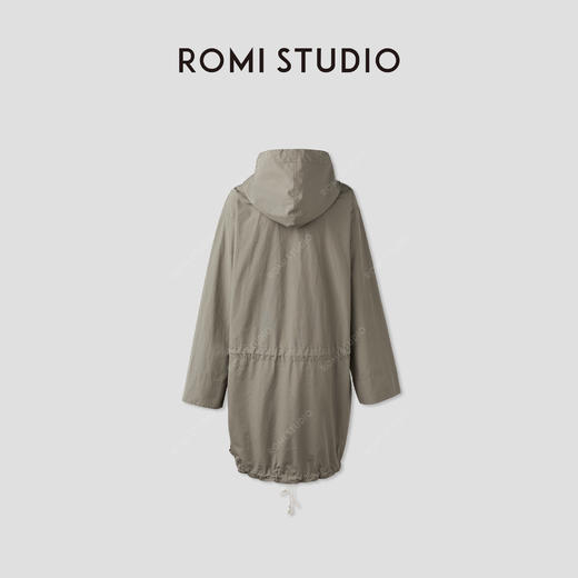 ROMI STUDIO“随性自在”全棉挺括自然纹理落肩宽松风衣 RWCAWU5358【现货】 商品图1