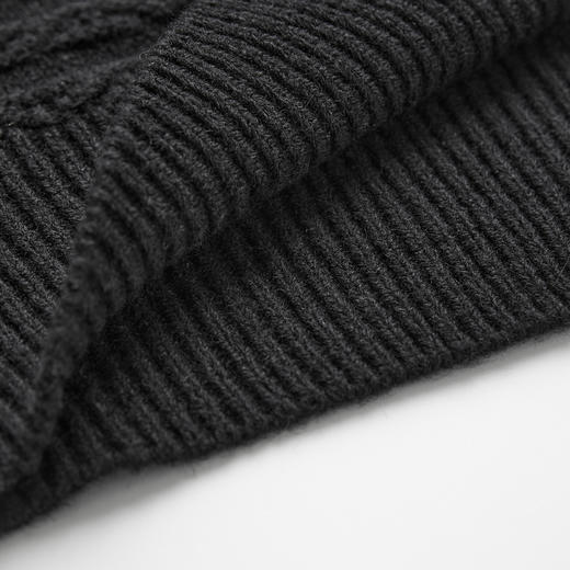 ROMI STUDIO“秘语”羊驼羊毛一字荡领毛织麻花气质上衣RWCAST4746 商品图4