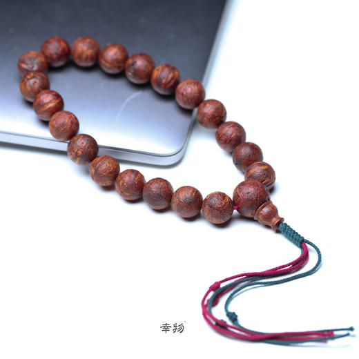 【青山特惠】1.5*21颗瘤疤纯手工雕刻【陨墨星】小叶紫檀手持 t21 商品图7