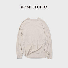 ROMI STUDIO“舒适轻盈”麻棉混纺四季穿插肩袖打底上衣RWCASU6408