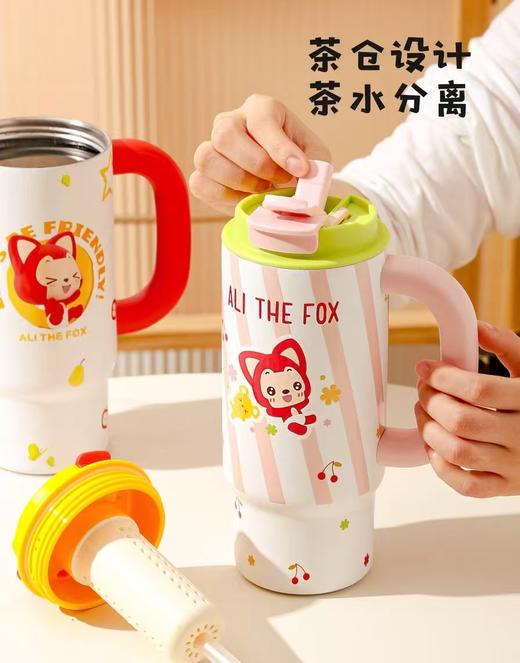 4楼Eubelle欧蓓 川岛屋&阿狸联名 吸管保温杯1L 大容量2025高颜值冰霸杯 活动价：99元 商品图3