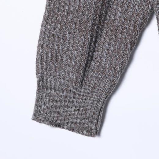 SDSA男士秋冬新款痞帅男装简约竖纹抽绳拉链连帽毛衣慵懒风针织衫 商品图4