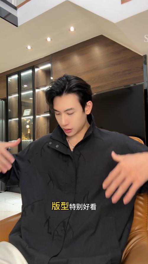 073219SDSA男士秋冬新款痞帅男装韩版提花拉链按扣拉链夹克百搭时尚外套 商品图0