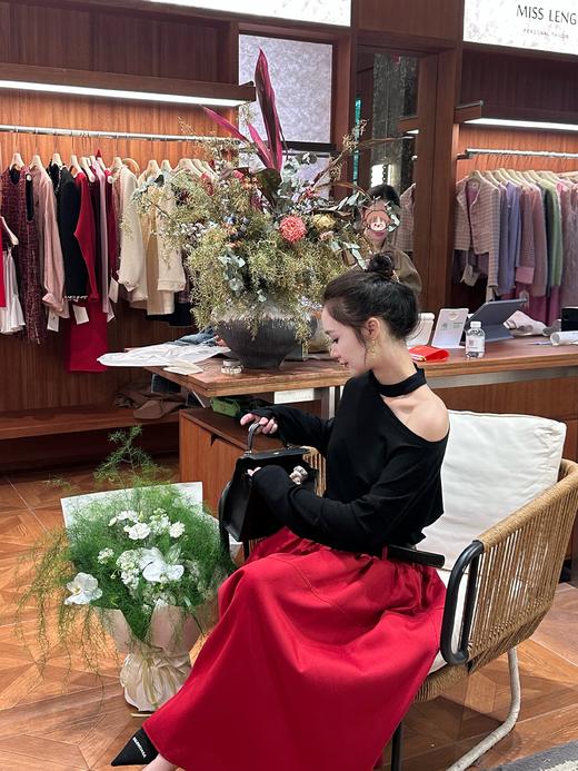 PIAN AI冷小姐# 红色大摆半裙 商品图2