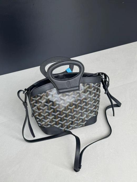 D100261复古又时髦老花配撞色皮手拎斜挎菜篮子包 商品图1