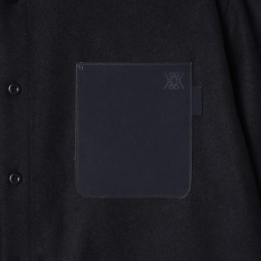 39607SDSA男士秋冬新款痞帅男装休闲口袋拼接翻领长袖衬衫百搭宽松衬衣 商品图3