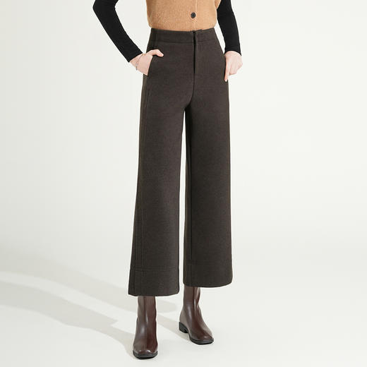 QYM 5287-Y时髦直筒裤羊毛厚实休闲裤宽松阔腿裤 商品图2