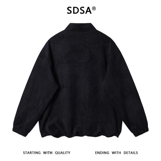 WT245SDSA男士秋冬新款痞帅男装潮牌松紧纯色拉链立领卫衣百搭开衫外套 商品图5