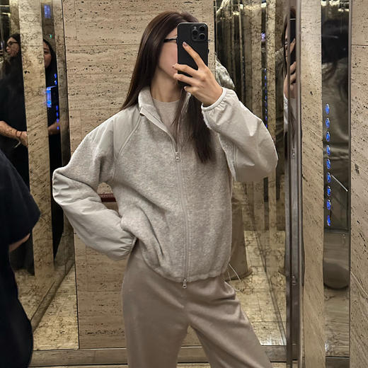 ROMI STUDIO羊毛混纱简约透气老钱感舒适立领毛织外套 RWCAW66109 商品图0