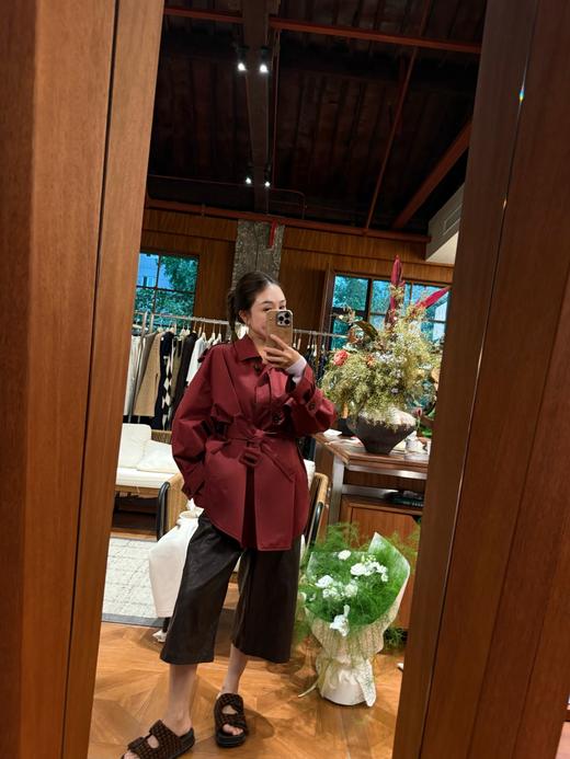 PIAN AI冷小姐# 2色短款风衣外套 商品图2