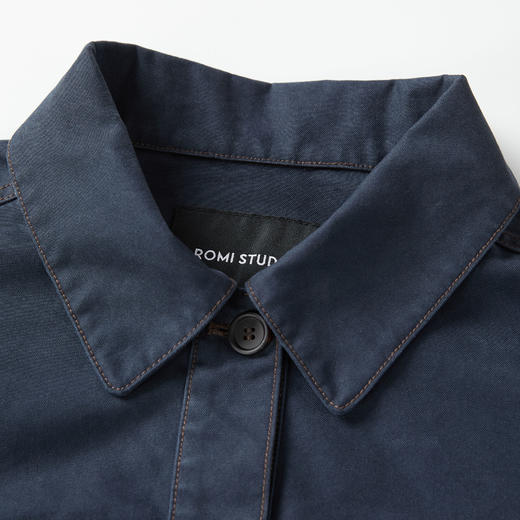 ROMI STUDIO“美式复古”棉锦混纺挺括撞色做旧短款外套RW24LWY1188【现货】 商品图2