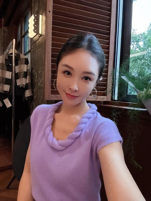 PIAN AI冷小姐# 编织领羊毛2色短袖毛衣 商品图4