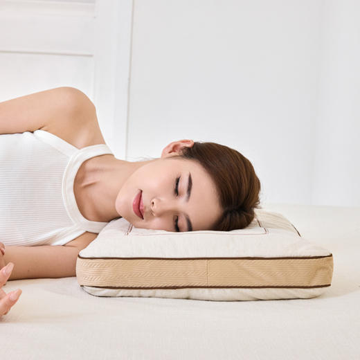 【品牌直发】加倍生活 禾绣立体棉麻荞麦枕 40*60cm 棉麻绣花草本荞麦枕头 中式亚麻刺绣荞麦壳枕头枕芯 商品图2