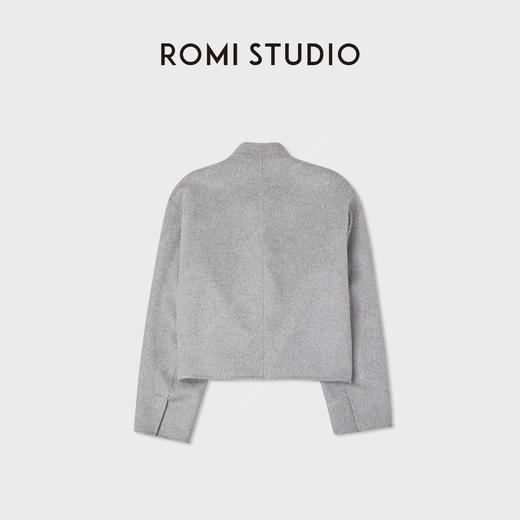 ROMI STUDIO“中式老钱”羊绒羊毛双面呢立领盘扣短外套 RWCWWJ5387 商品图4