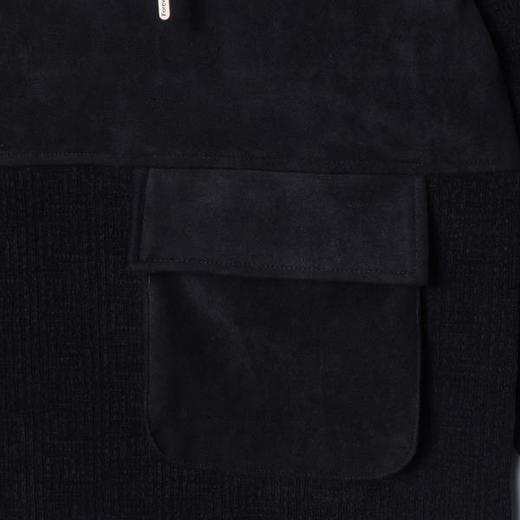 WY1129SDSA男士秋冬新款痞帅男装韩版绒面拼接半拉链立领连帽卫衣时尚潮 商品图2