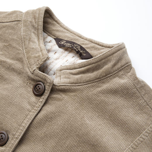 ROMI STUDIO老钱休闲重砂水洗灯芯绒 夹棉立领夹克外套RWCWWG5429 商品图3