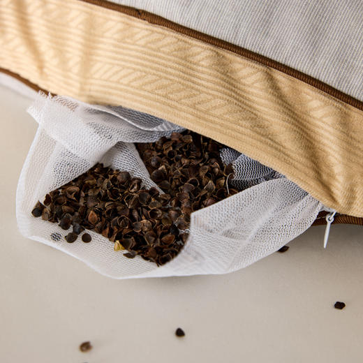 【品牌直发】加倍生活 禾绣立体棉麻荞麦枕 40*60cm 棉麻绣花草本荞麦枕头 中式亚麻刺绣荞麦壳枕头枕芯 商品图6