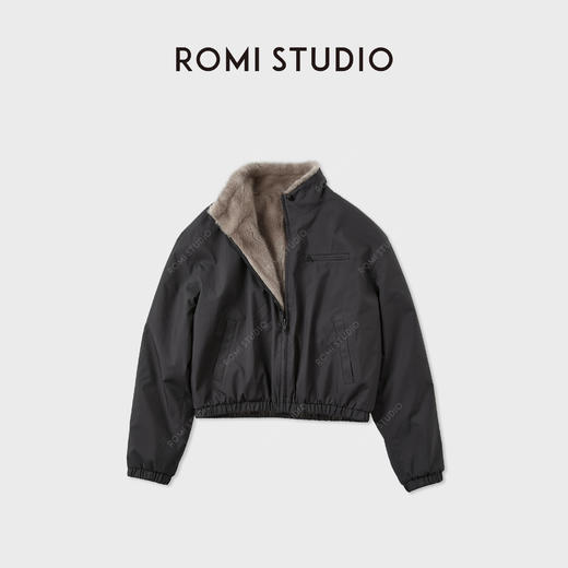 ROMI STUDIO“暖奢优雅”两面穿银兰水貂光泽皮草外套RWCWWG5531 商品图3