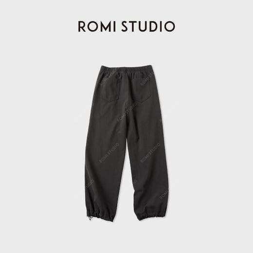 ROMI STUDIO“简约随性”精仿雪尼尔松紧抽绳束脚休闲裤RWCWXJ5576 商品图1