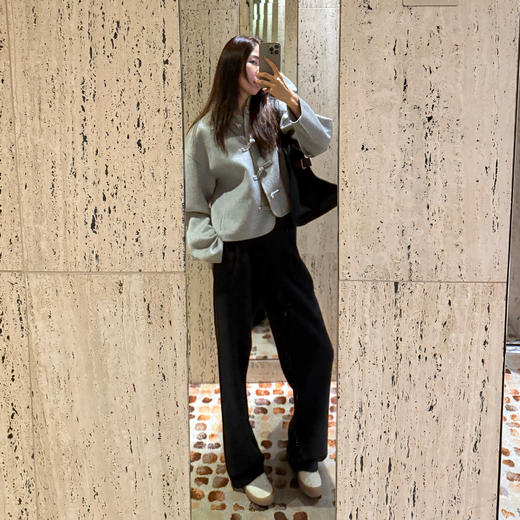 ROMI STUDIO“松弛随性”山羊绒羊毛混纺斜纹肌理阔腿裤 RWCAXJ4986 商品图2