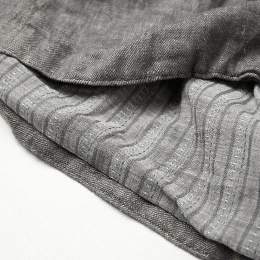 ROMI STUDIO“中古韵味”定织亚麻重洗水翻领双排扣风衣 RWCWWG5679 商品图4