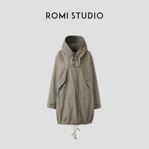 ROMI STUDIO“随性自在”全棉挺括自然纹理落肩宽松风衣 RWCAWU5358【现货】 商品图0