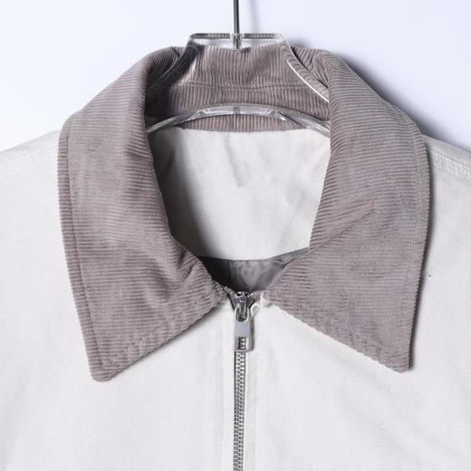 B2571SDSA男士秋冬新款痞帅男装美式拉链口袋拼皮翻领夹克百搭宽松外套 商品图2