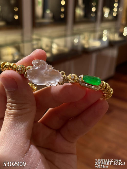 翡翠黄金手串【5302909】具体价格微信咨询 商品图1