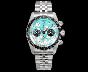 NOOB新品  帝舵（TUDOR）Black Bay Chrono系列是一款融合潜水表传统与赛车计时功能的混合型腕表，以其复古美学与现代技术著称。