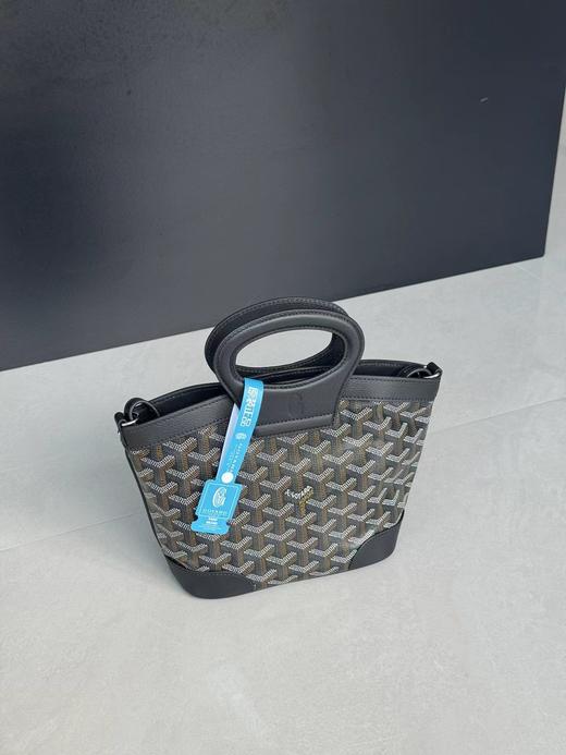 D100261复古又时髦老花配撞色皮手拎斜挎菜篮子包 商品图0