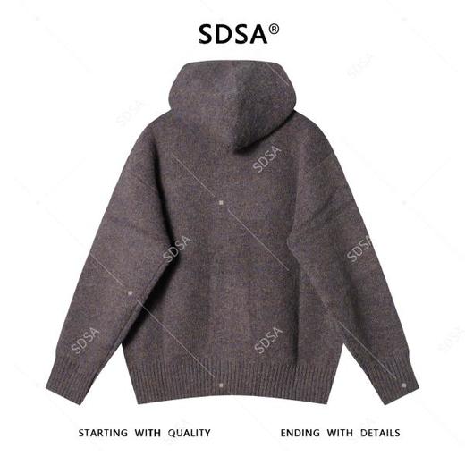 5933SDSA秋冬新款痞帅男装潮牌扎染拉链连帽毛衣外套百搭简约针织衫 商品图5