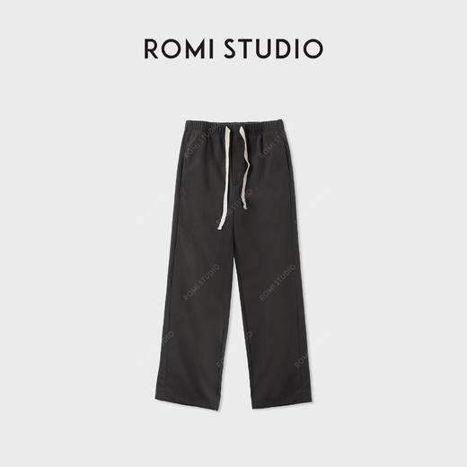 ROMI STUDIO“简约随性”精仿雪尼尔松紧抽绳束脚休闲裤RWCWXJ5576 商品图0