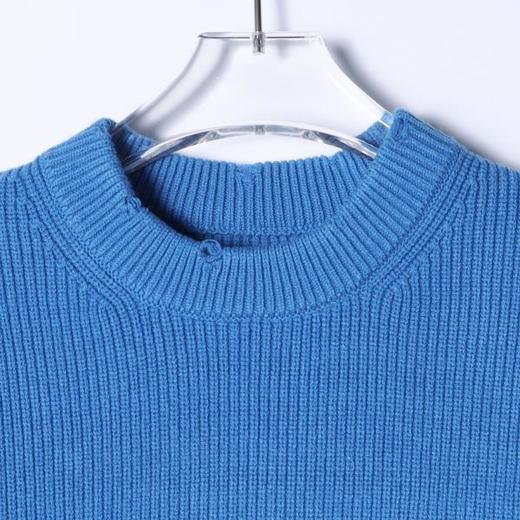 82519SDSA男士秋冬新款痞帅男装韩版纯色勾破圆领针织衫简约百搭毛衣 商品图2