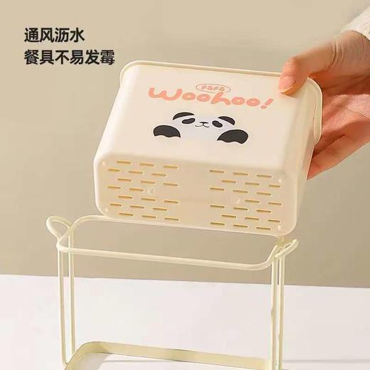 4楼Eubelle欧蓓 川岛屋熊猫合金筷子 台面筷子筒沥水防霉收纳盒  活动价：18.9-29.9元 商品图5