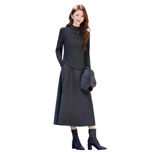 HR ABS25175小香风套装裙法式优雅气质女人味半身裙三件套 商品图4