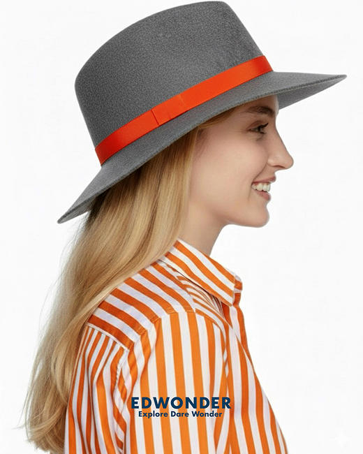 灰色羊毛爵士帽复古Fedora帽时尚百搭 商品图3