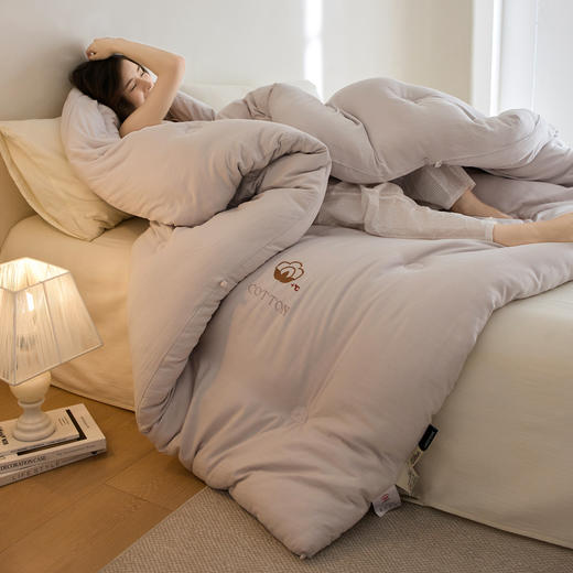 自然醒超柔双层纱新疆棉花被被子被芯LFS 商品图8