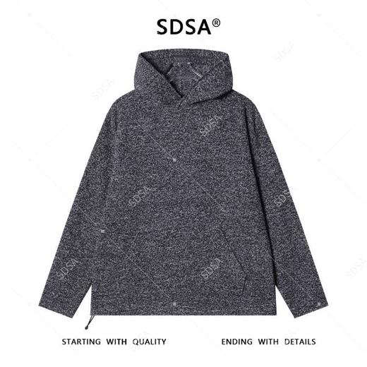 87707SDSA秋冬新款痞帅男装美式小香风连帽针织卫衣下摆松紧百搭上衣 商品图1