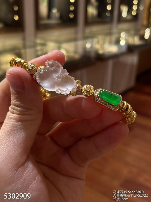翡翠黄金手串【5302909】具体价格微信咨询 商品图2