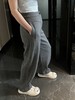 A*LIN中缝立体基础款纯色垂感拖地直筒加绒加厚休闲阔腿裤 商品缩略图6