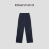 ROMI STUDIO“美式复古”高密高支棉锦防透风低腰阔腿裤RW24WXY0780【现货】 商品缩略图0