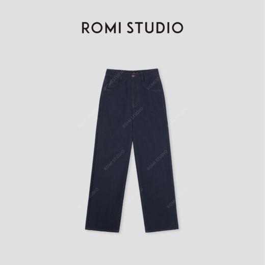 ROMI STUDIO“美式复古”高密高支棉锦防透风低腰阔腿裤RW24WXY0780【现货】 商品图0