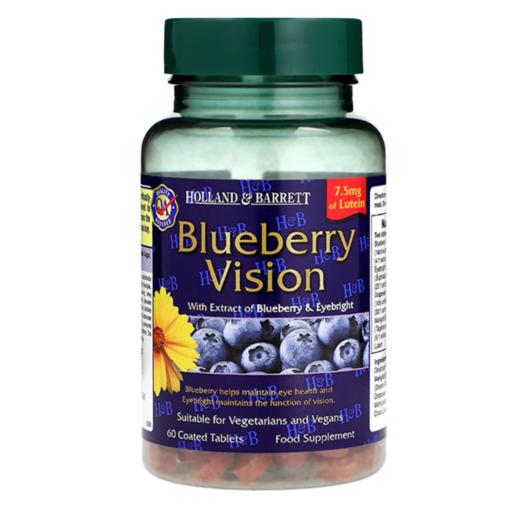 【同步英国专gui最新包装】英国H&B 60粒蓝莓护眼片 含小米草 商品图0