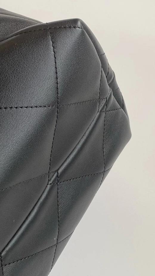 D100260大容量手提单肩腋下包百搭黑金hobo菱格链条包 商品图13