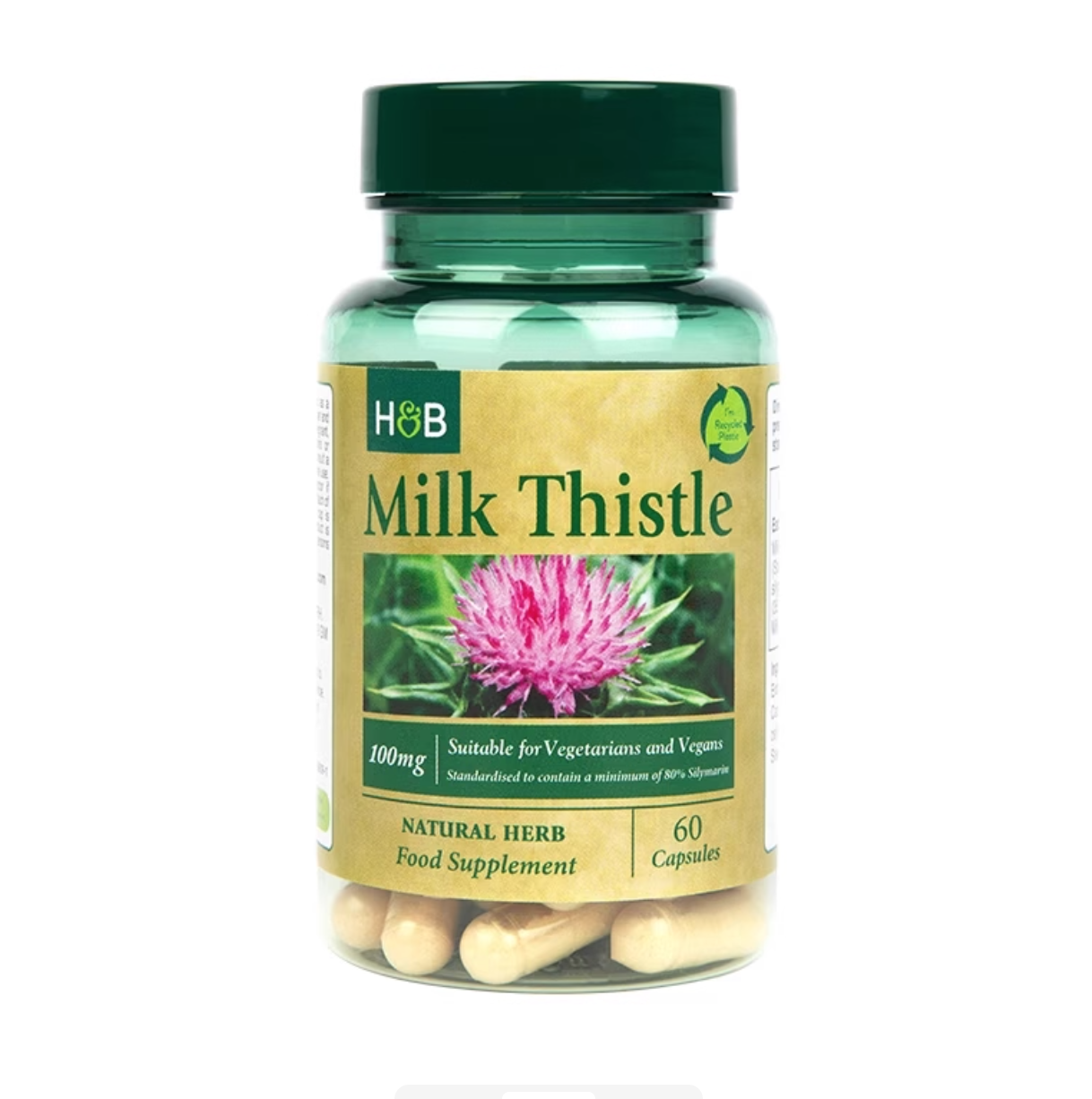 【同步英国专gui最新包装】英国H&B 水飞蓟hu肝60粒 熬夜搭档 不怕伤肝